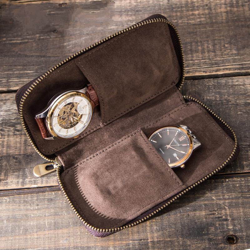 Vintage Handmade Leather Watch Storage Bag Viktor Poedagar